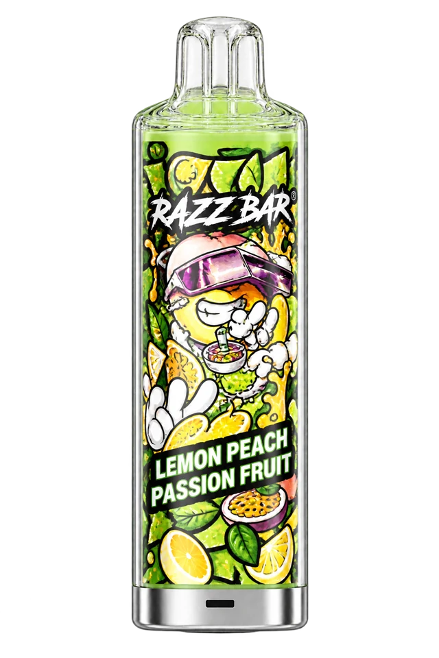 Representación ilustrativa de Razz Bar 60K sabor Lemon Peach Passion Fruit